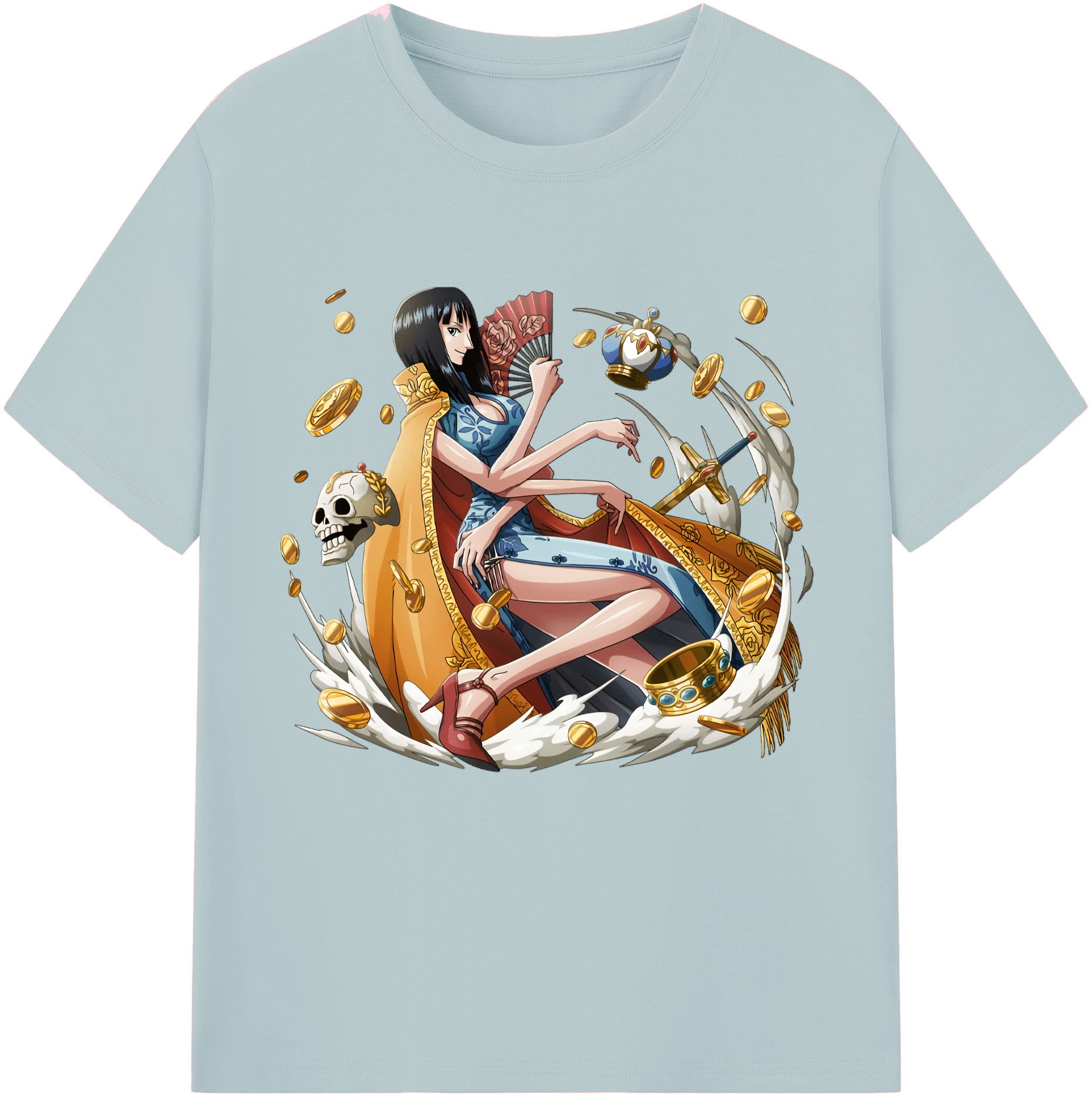 ワンピース ニコ・ロビン ONE PIECE Nico Robin 綿100％半袖Tシャツ（フロントプリント）